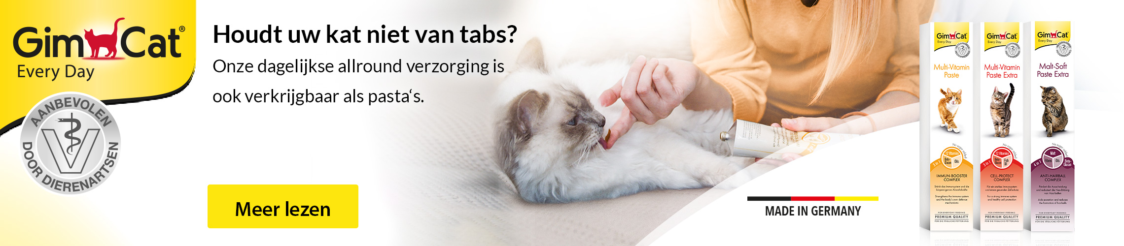 Houdt uw kat niet van tabs?