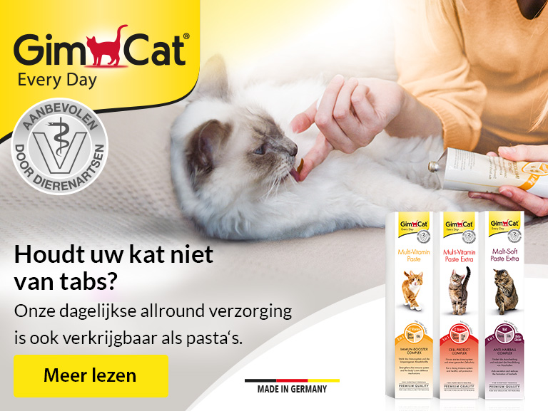 Houdt uw kat niet van tabs?